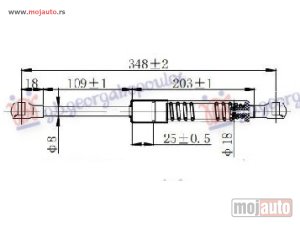 NOVI: delovi  AMORTIZER GEPEK VRATA 4 VRATA/COUPE (350L-320N) Bmw series 3 (e46) sdn 02-05 -dostupno
