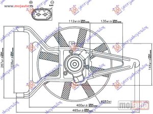 NOVI: delovi  VENTILATOR HLADNJAKA KOMPLET (BENZIN) (-AC) Citroen saxo 99-04 -dostupno