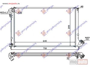 NOVI: delovi  HLADNJAK MOTORA 2.0 16V (MAN) (+AC) (64x40) Peugeot 406 coupe 96-05 -dostupno