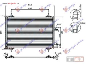 NOVI: delovi  HLADNJAK KLIME BENZIN/DIZEL (520x360) 99- Peugeot 406 coupe 96-05 -dostupno