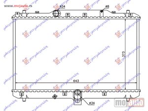 Glavna slika - HLADNJAK MOTORA 1.9 JTD-DDiS (375x650) Fiat sedici 07- -dostupno - MojAuto