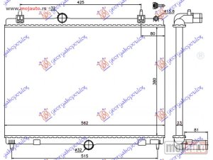 NOVI: delovi  HLADNJAK MOTORA 1.6 THP-VTI BENZIN - 1.6 Hdi/2.0 HDi/BLUEHDi DIZEL (MAN) (380x560) (LEMLJEN SPOJ) Peugeot 407 04-10 -dostupno