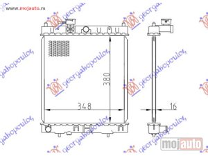 NOVI: delovi  HLADNJAK MOTORA 1.0/1.3/1.4CC 16V (+/-AC) (38x36.8) Nissan micra (k11) 00-02 -dostupno