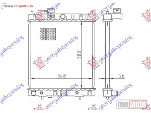 NOVI: delovi  HLADNJAK MOTORA 1.0/1.3 16V (AUTO) (38x36) Nissan micra (k11) 00-02 -dostupno