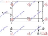 NOVI: delovi  HLADNJAK MOTORA 1.4/1.6/1.8/2.0 (MAN/AUTO) (+?C) (58.5x41) Renault megane coupe-cabrio 99-02 -dostupno