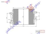 NOVI: delovi  HLADNJAK KLIME 1.7 TD 1.9 D (48x35x25) (NISSENS) Fiat strada 99-05 -dostupno