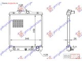 NOVI: delovi  HLADNJAK MOTORA ZA SVE MODELE BENZIN (AUTO) (350x350x26) Honda civic sedan 99-00 -dostupno