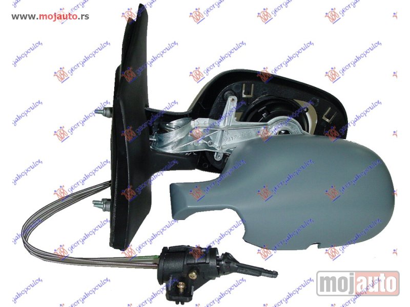 Glavna slika -  RETROVIZOR MEHANICKI SA SAJLOM PM (ASFERICNO STAKLO) Levo Renault megane coupe-cabrio 99-02 -dostupno - MojAuto