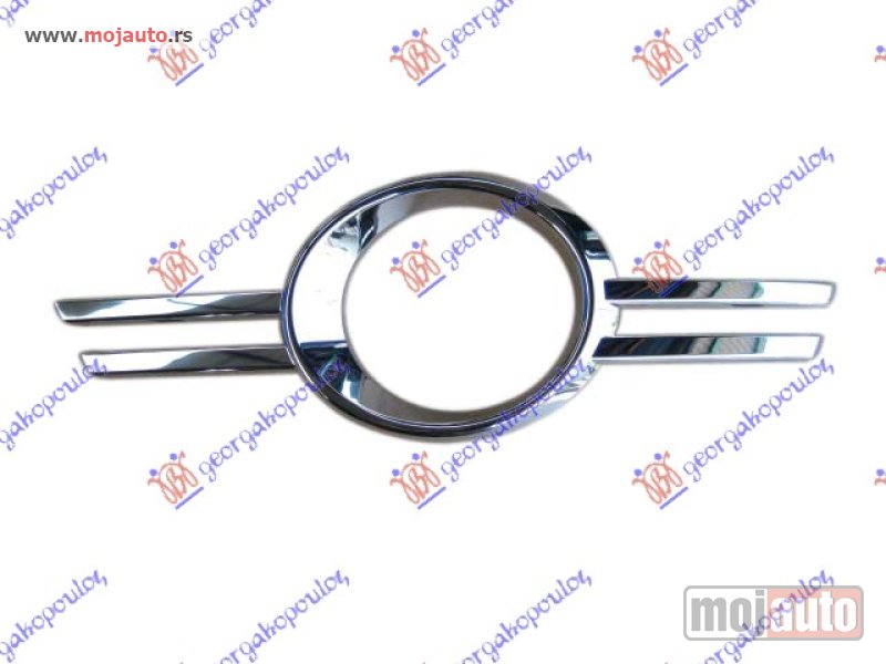 Glavna slika -  OKVIR MAGLENKE OKRUGLI HROM (AVANTGARDE) Levo Mercedes c class (w204) 07-11 -dostupno - MojAuto
