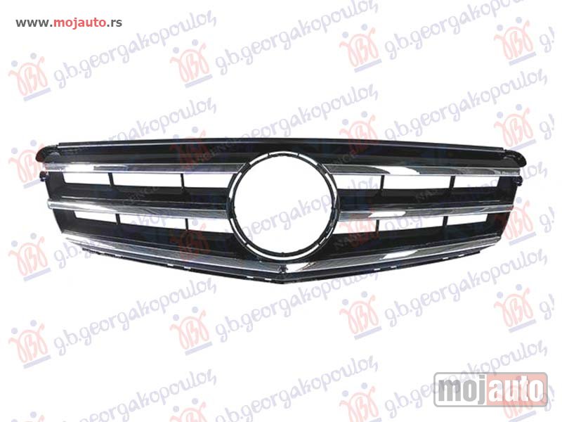 Glavna slika -  PVC MASKA HROM/CRNA (AVANTGARDE) Mercedes c class (w204) 07-11 -dostupno - MojAuto