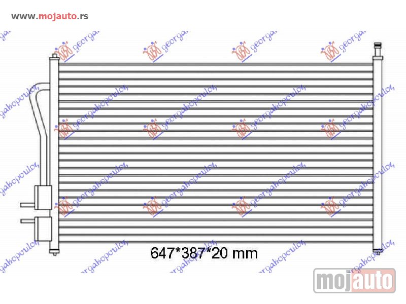 Glavna slika -  HLADNJAK KLIME BENZIN/DIZEL (620x365x16) Ford focus 98-04 -dostupno - MojAuto