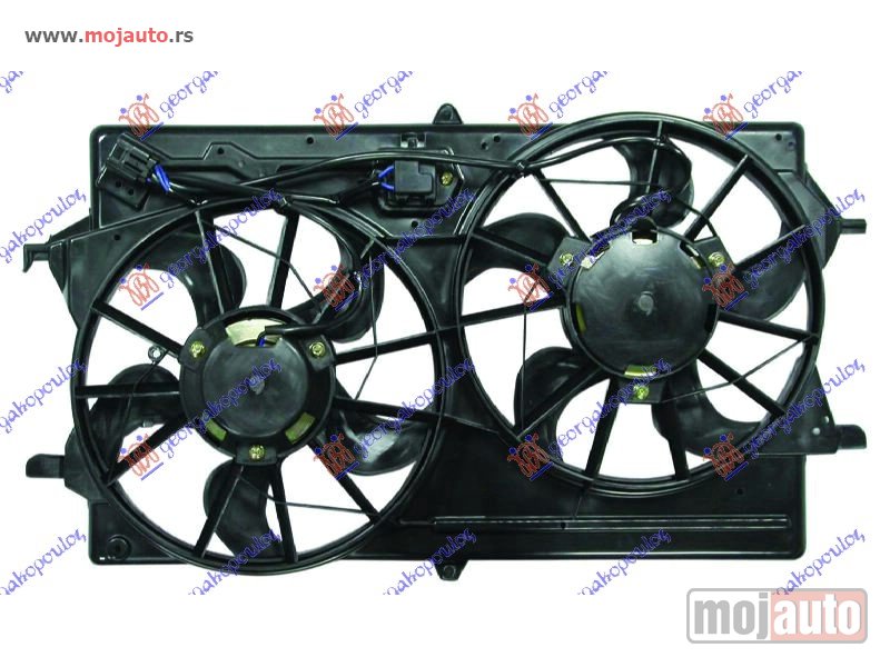 Glavna slika -  VENTILATOR (DUPLI) KOMPLET (BENZIN/DIZEL) (+AC) Ford focus 98-04 -dostupno - MojAuto