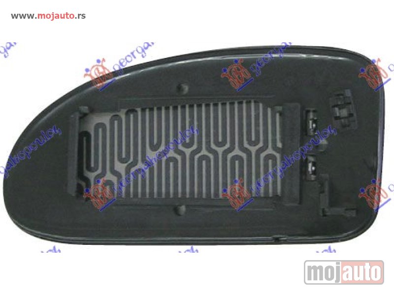 Glavna slika -  STAKLO RETROVIZORA SA GREJACEM (CETVRTASTO KACENJE) (KONVEKSNO) Desno Ford focus 98-04 -dostupno - MojAuto