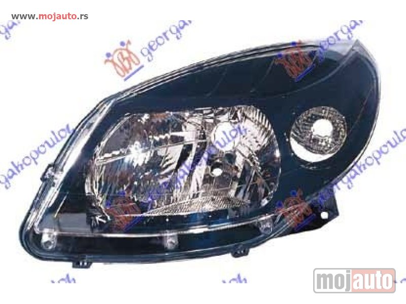 Glavna slika -  FAR ELEKTRICNI CRNI (DEPO) Levo Dacia sandero 08-12 -dostupno - MojAuto