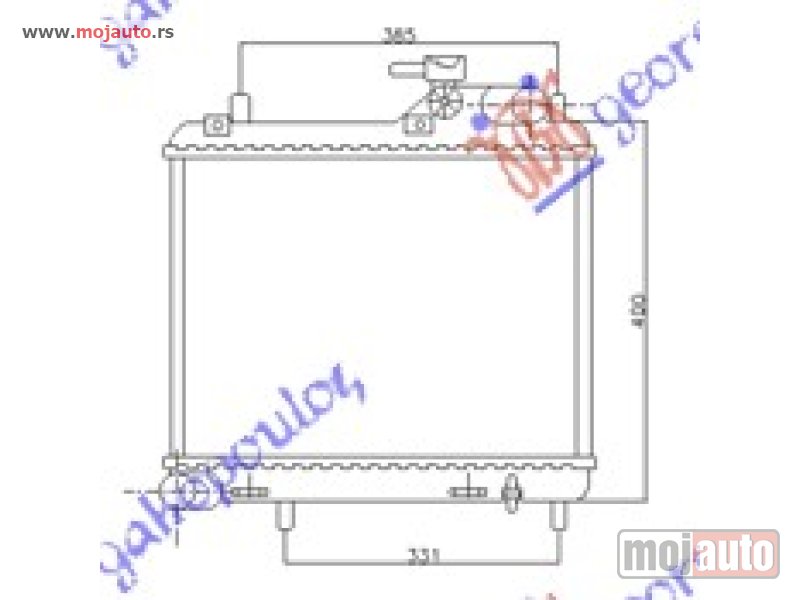 Glavna slika -  HLADNJAK MOTORA 1.5 CRDi (36x47.6) Hyundai accent h/b 99-02 -dostupno - MojAuto