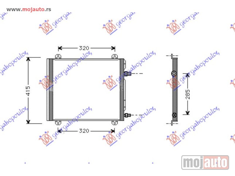 Glavna slika -  HLADNJAK KLIME (38x390) Renault twingo 00-07 -dostupno - MojAuto