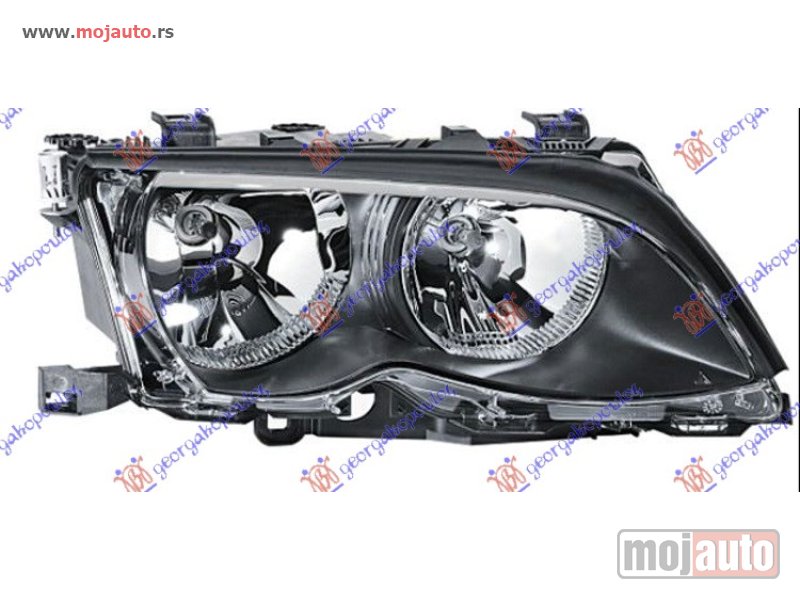 Glavna slika -  FAR CRNI OKVIR (TYC) Levo Bmw series 3 (e46) sdn 02-05 -nedostupno - MojAuto