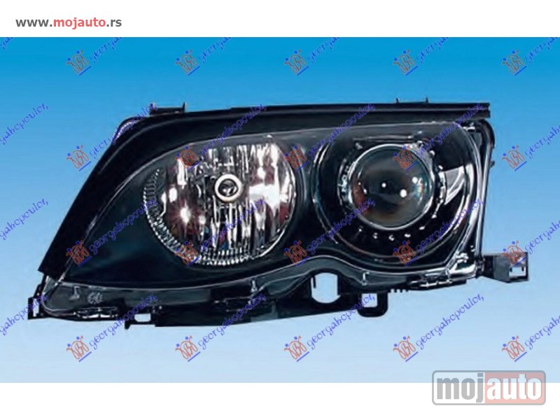 Glavna slika -  FAR XENON CRNI (TYC) Levo Bmw series 3 (e46) sdn 02-05 -dostupno - MojAuto
