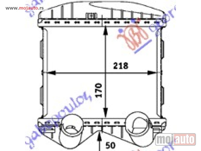 Glavna slika -  HLADNJAK INTERKULERA BENZIN (170x218x50) Smart fortwo 98-07 -dostupno - MojAuto