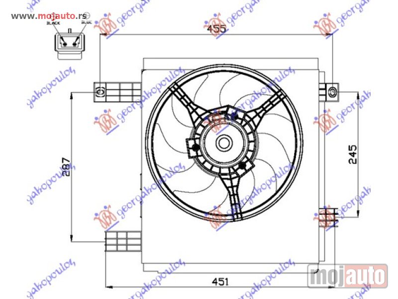 Glavna slika -  VENTILATOR (BENZIN/DIZEL) Smart fortwo 98-07 -dostupno - MojAuto
