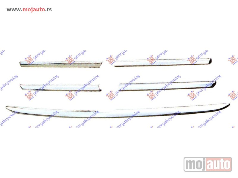 Glavna slika -  PVC MASKA HROM (SET) Mercedes ml (w163) 98-05 -dostupno - MojAuto