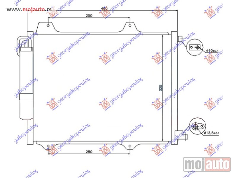 Glavna slika -  HLADNJAK KLIME (420x325x16) 2003- Suzuki ignis 00-08 -dostupno - MojAuto