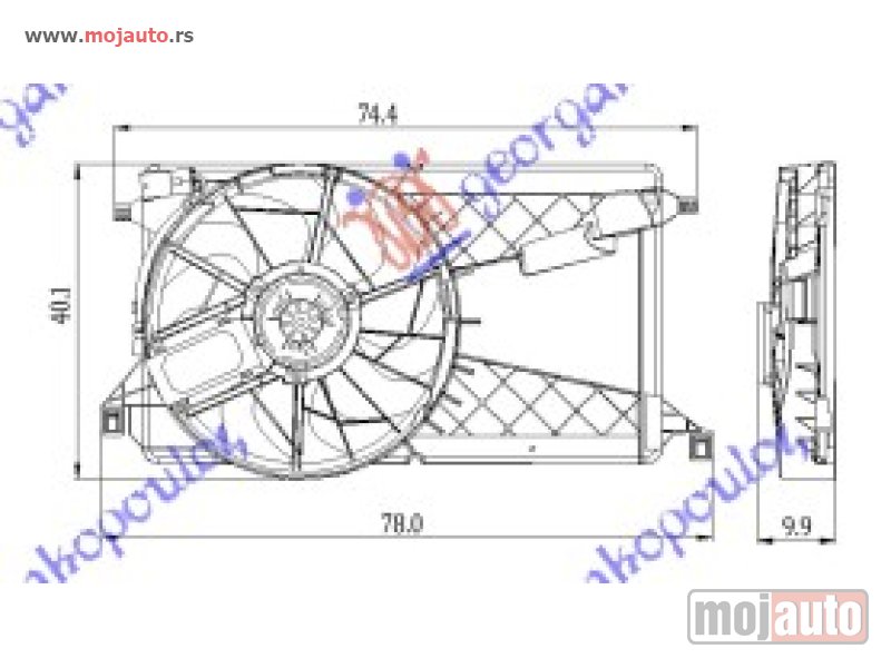 Glavna slika -  VENTILATOR KOMPLET (1.8/2.0i 16V Di TURBO) Ford focus c-max 03-07 -dostupno - MojAuto