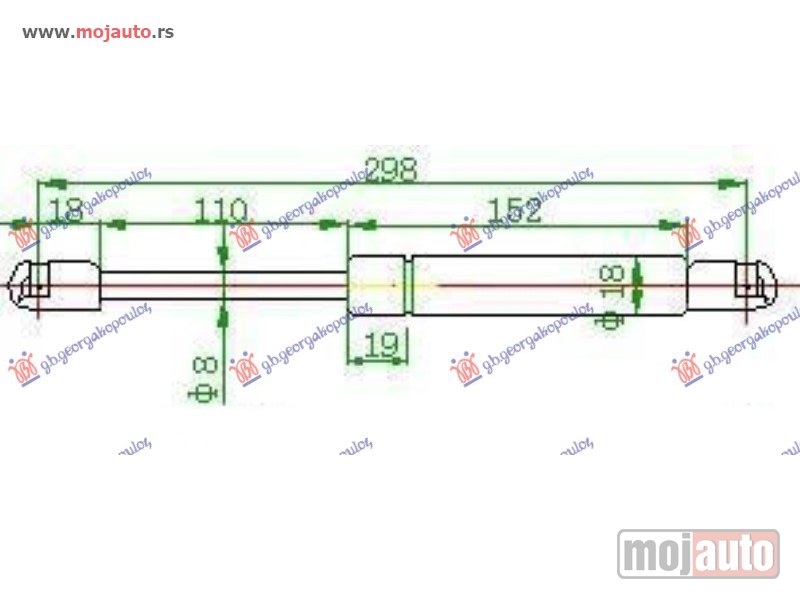 Glavna slika -  AMORTIZER GEPEK VRATA (298L-700N) Audi a4 04-07 -dostupno - MojAuto