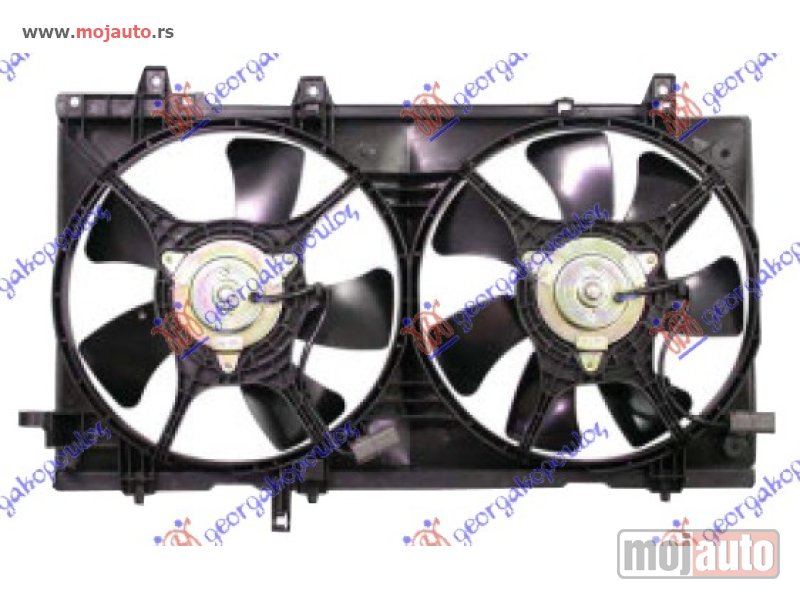 Glavna slika -  VENTILATOR HLADNJAKA (DUPLI) KOMPLET (BENZIN) (SA TURBO) Subaru forester 02-08 -dostupno - MojAuto