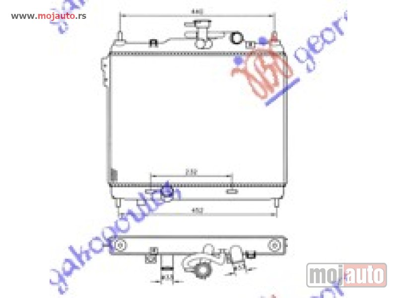 Glavna slika -  HLADNJAK MOTORA 1.5 CRDi (+/-AC) (37.2x49.5x19) Hyundai getz 02-05 -dostupno - MojAuto
