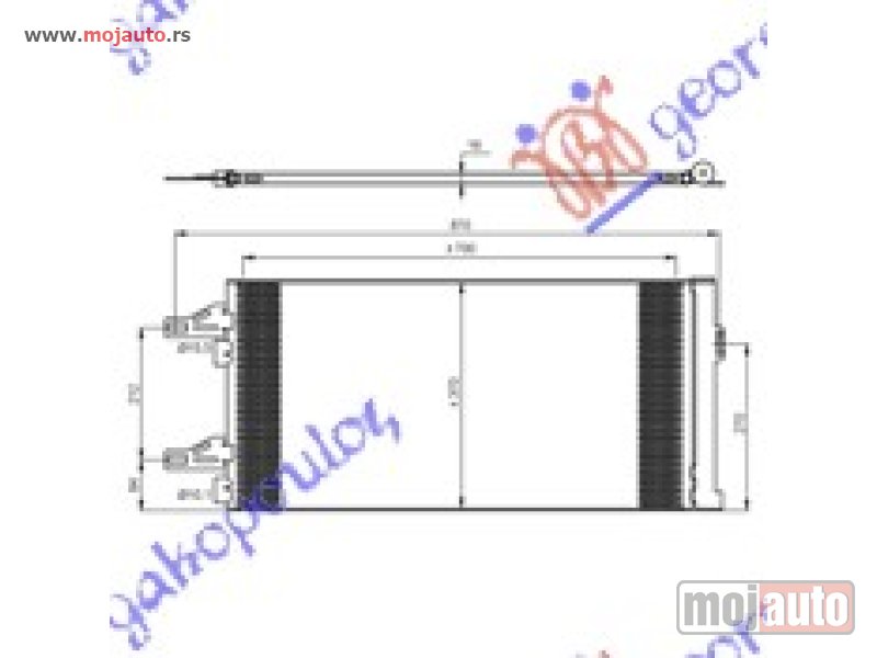 Glavna slika -  HLADNJAK KLIME 2.2/2.3/3.0 D HDi (710x37x16) Peugeot boxer 06-14 -dostupno - MojAuto