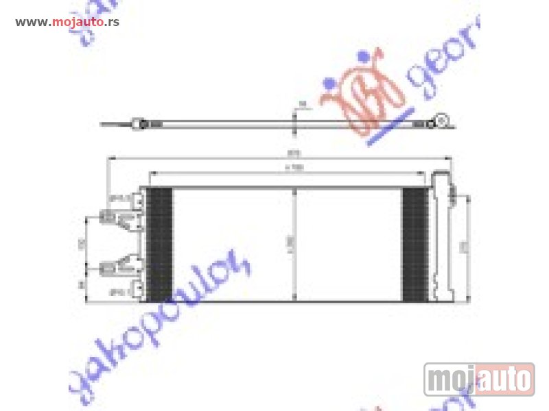 Glavna slika -  HLADNJAK KLIME 2.2/2.3/3.0 D HDi (710x297x16) Peugeot boxer 06-14 -dostupno - MojAuto