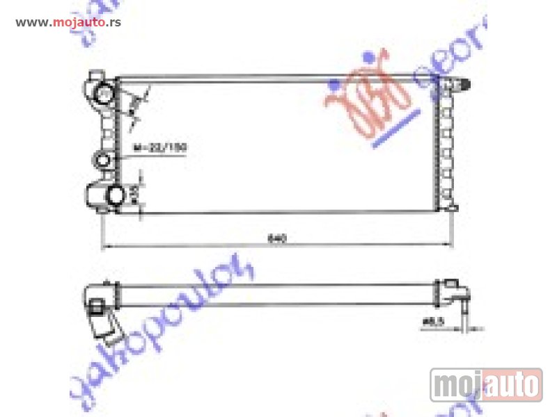 Glavna slika -  HLADNJAK MOTORA 750/1000 4x4 (58x25x34) 86-89 Lancia y10 91-95 -dostupno - MojAuto