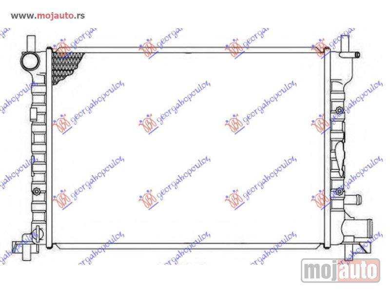 Glavna slika -  HLADNJAK MOTORA 1.8 D-TD (+AC) (50x36.3x28) Ford fiesta 99-02 -dostupno - MojAuto