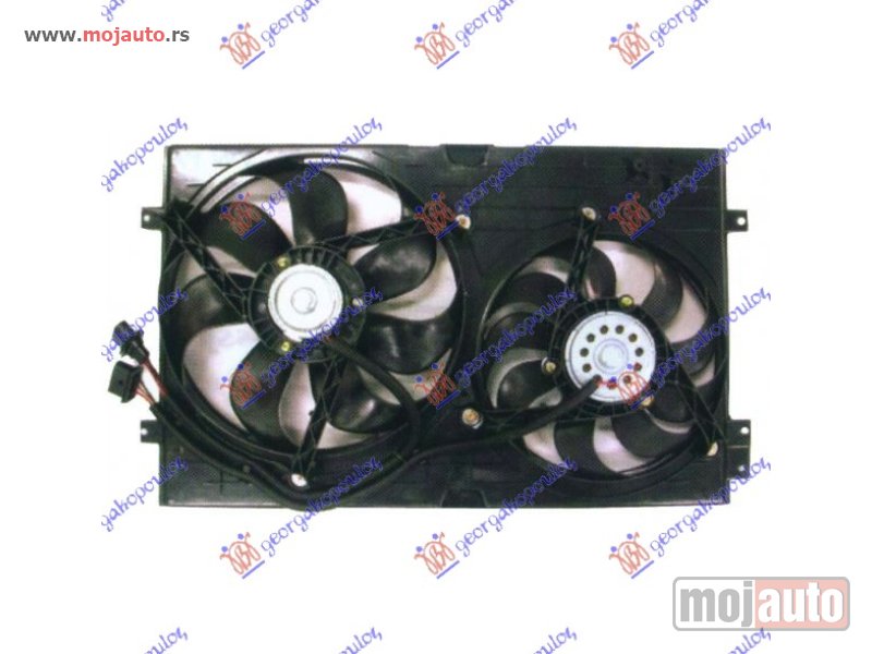 Glavna slika -  VENTILATOR HLADNJAKA (DUPLI) KOMPLET (BENZIN/DIZEL) Seat leon 99-05 -dostupno - MojAuto