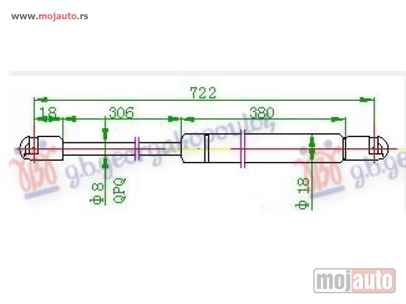 Glavna slika -  AMORTIZER HAUBE (715L-280N) Vw passat 00-05 -dostupno - MojAuto