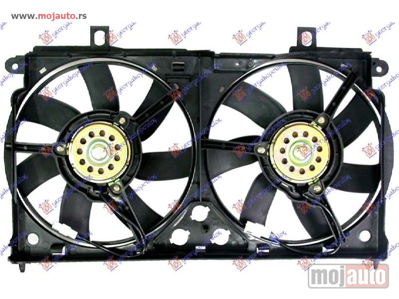 Glavna slika -  VENTILATOR HLADNJAKA (DUPLI) KOMPLET (BENZIN/DIZEL) (+AC) Citroen saxo 99-04 -dostupno - MojAuto
