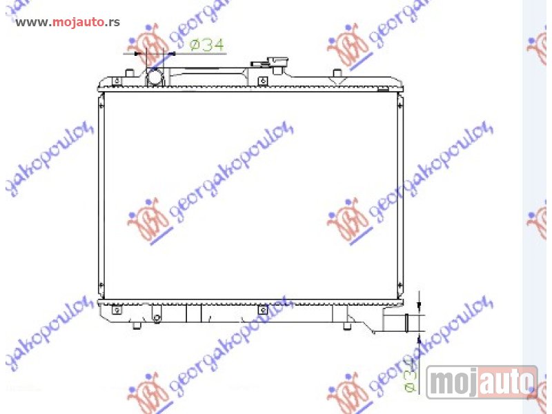 Glavna slika -  HLADNJAK MOTORA 1.8CC 16V (35x60) Suzuki baleno sdn-h/b 98-02 -dostupno - MojAuto