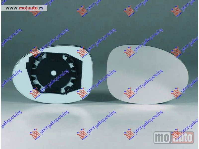Glavna slika -  STAKLO RETROVIZORA Desno Renault twingo 98-00 -dostupno - MojAuto