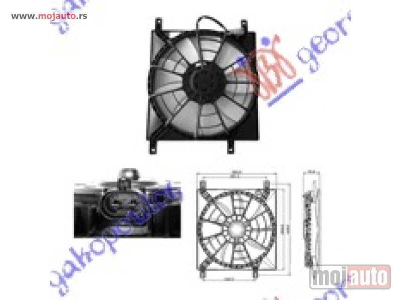 Glavna slika -  VENTILATOR KLIME 1.5i/1.6i16V VVTi Fiat sedici 07- -dostupno - MojAuto