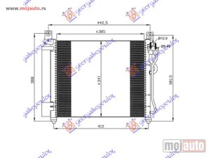 NOVI: delovi  HLADNJAK KLIME BENZIN/DIZEL (396x340) Kia picanto 08-11 -dostupno