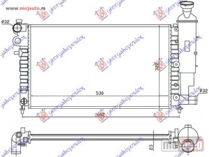 NOVI: delovi  HLADNJAK MOTORA XN/XR (+/-AC) (53x32) Peugeot 106 96-03 -dostupno