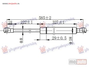 Glavna slika - AMORTIZER GEPEK VRATA (585L-300N) Peugeot 106 96-03 -dostupno - MojAuto