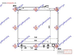 Glavna slika - HLADNJAK MOTORA 2.0 TDi (AUTO) (42x52x25) Suzuki grand vitara 99-05 -dostupno - MojAuto