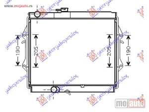 NOVI: delovi  HLADNJAK MOTORA 2.4cc D (45x52.5x3.5) Toyota hi-lux (ln 145) 2wd 98-01 -dostupno