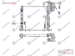 NOVI: delovi  HLADNJAK MOTORA BENZIN/DIZEL (MAN/AUTO) (+AC) (57x56) Mercedes vito (w638) 96-04 -dostupno