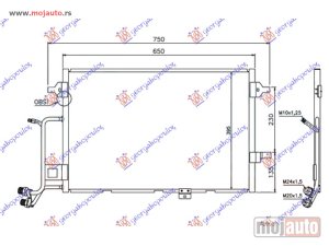 NOVI: delovi  HLADNJAK KLIME 2.5 Tdi DIZEL (590x420x16) 2001- Audi a6 97-04 -dostupno