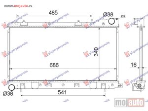 NOVI: delovi  HLADNJAK MOTORA 2.0 S TURBO (MAN) (340x689x16) Subaru forester 98-02 -dostupno