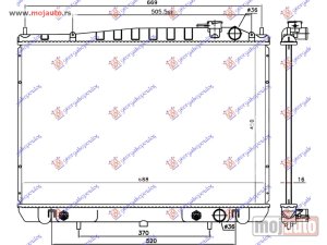 NOVI: delovi  HLADNJAK MOTORA BENZIN 2.4i 16V (AUTO) (45x68.6x1.6) Nissan p/u (d22) 2wd-4wd 98-01 -dostupno