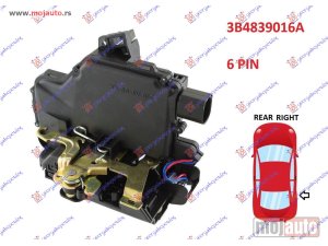 NOVI: delovi  BRAVA ZADNJIH VRATA (CENTRALNO ZAKLJUCAVANJE) (6pins) (A KVALITET) Desno Skoda octavia 4 97-10 -dostupno